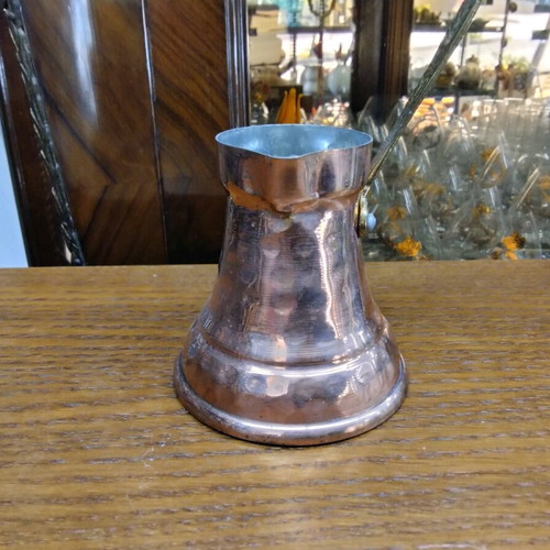 Bronze coffee pot used with iron handle for brewing coffee