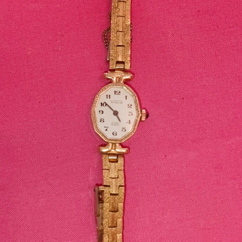 Vinca vintage women's mechanical watch, 19 Rubis Incabloc