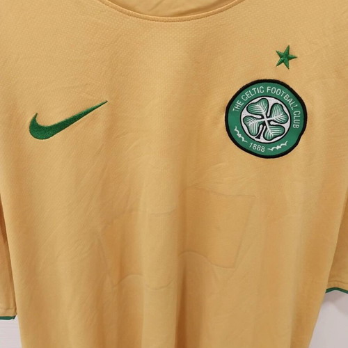 Celtic Glasgow 2008 2009 Away Football Shirt Jersey Yellow Nike used size L