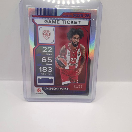 2025-26 Panini Contenders EuroLeague Tyler Dorsey card like new