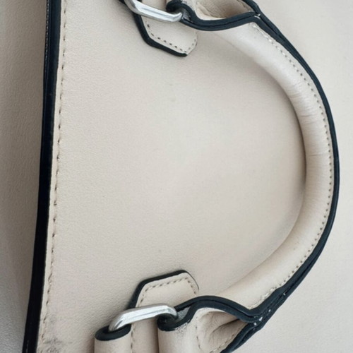 Bershka handbag used, beige with scarf on handle