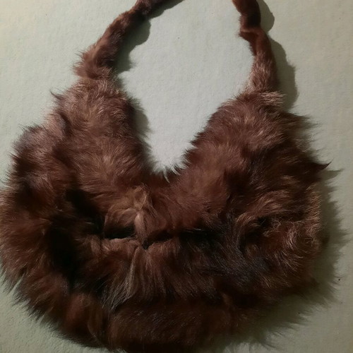 Fur stole collar brown like new