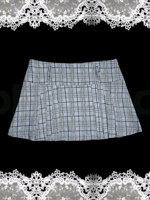 Gray Plaid Pleated Mini Skirt Me&Me like new with belt loops