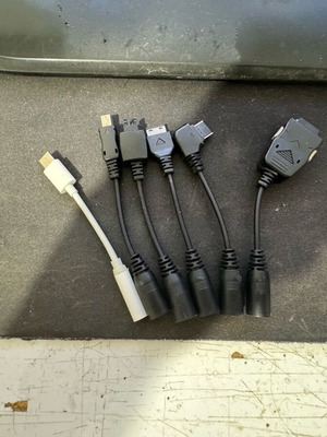 Power adapters used, from two-pin to old device plugs, set