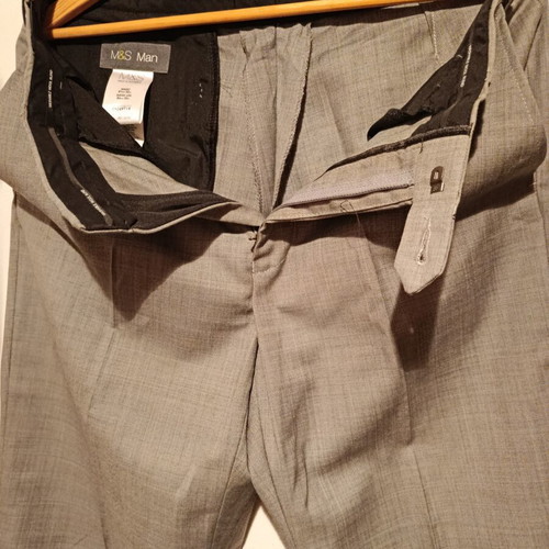 Marks & Spencer Man men's pants like new, gray washable wool blend, size M