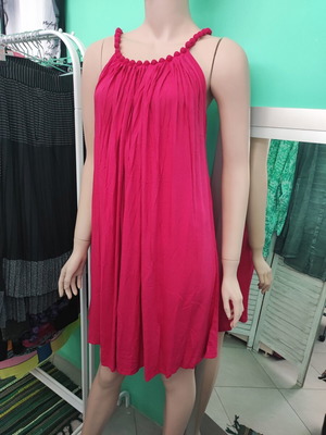 Rima Beachwear fuchsia short dress one size, viscose
