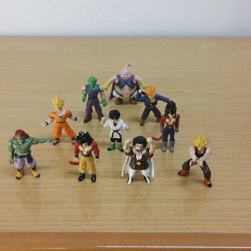 Dragonball Z Bandai 1989 figures used, set of 10, PVC