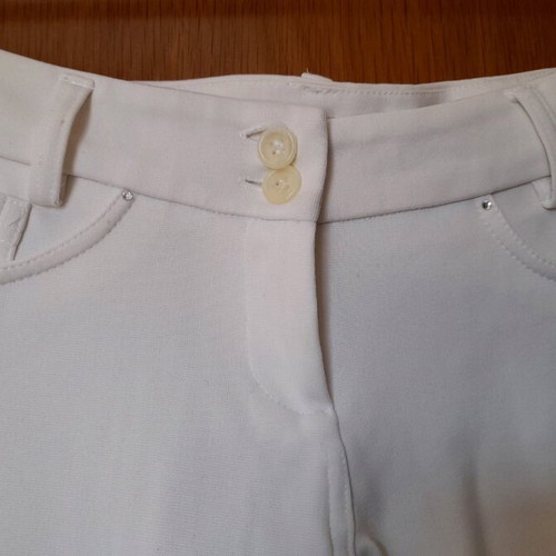 Woman's trousers white used, size M, elegant
