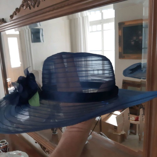 Women's hat like new, handmade, blue, summer style