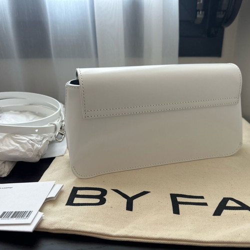 By Far leather white handbag new