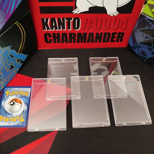 Pokemon acrylic card sleeves set of 5, slightly used