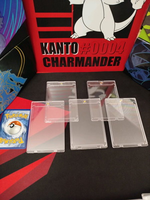 Pokemon acrylic card sleeves set of 5, slightly used