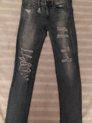 Τζηνάκι American Eagle jegging crop No 34, μπλε