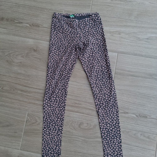 Benetton leggings like new, size 14 years, grey and pink