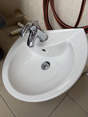 Lecico sink with Webert mixer tap used, 45 cm