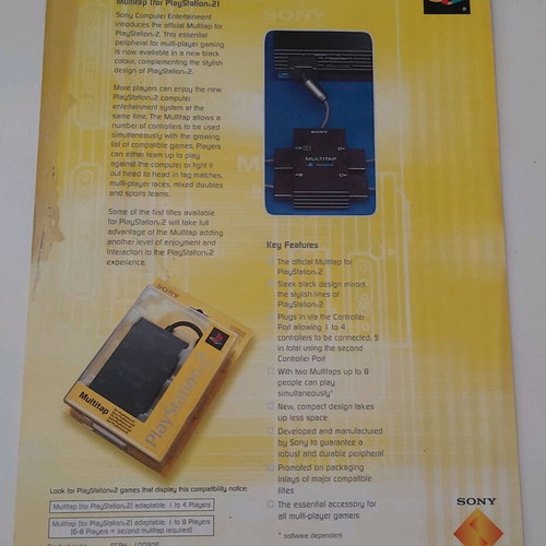 PlayStation 2 Multitap poster used, size A4