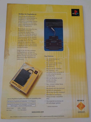 PlayStation 2 Multitap poster used, size A4