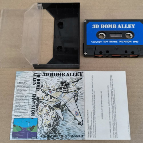 3D Bomb Alley (Software Invasion) for BBC Micro cassette like new