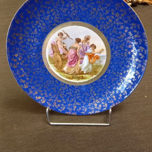 Antique porcelain plate Bavaria used, diameter 23 cm