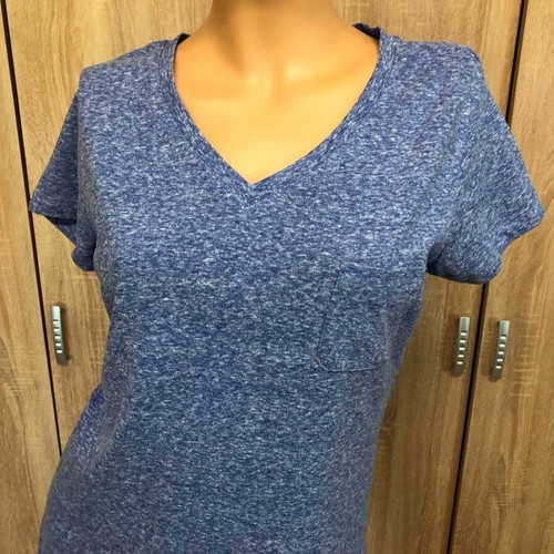 Admiral blue viscose women's T-shirt, size M
