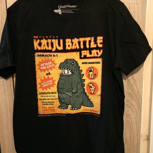Godzilla Unisex Short Sleeve T-shirt used, medium, black