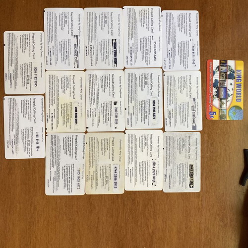 Phone cards like new, set of 14 different