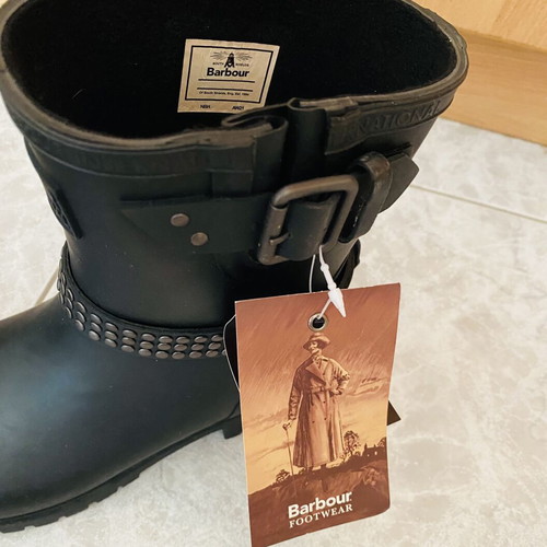 Barbour biker boots new, black, size 37