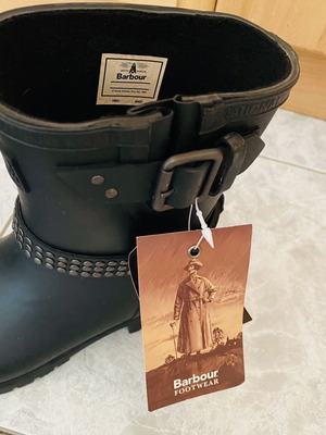 Barbour biker boots new, black, size 37