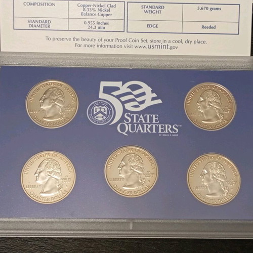 United States Proof Set 2002 with 5 Uncirculated Coins