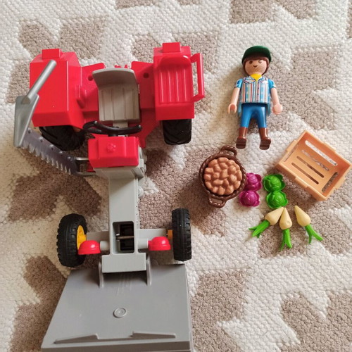 Playmobil country tractor with load like new