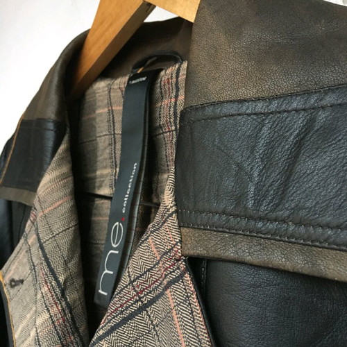Vintage leather jacket Milestone like new, size 38, brown and beige