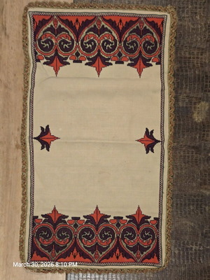 Handmade embroidery used, size 49x28