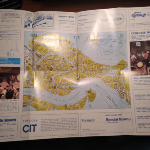 Vintage Venice Tourist Guide CIT 1978 in French with Tour Program and Ticket like new