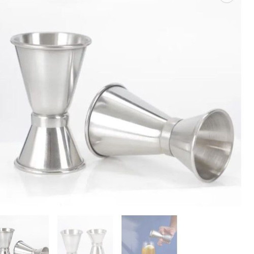 Metal Drink Jigger 30-50ml Stainless Steel New