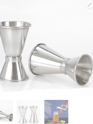 Metal Drink Jigger 30-50ml Stainless Steel New