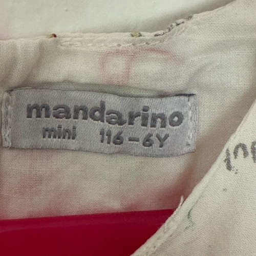 Mandarino dress used, cotton, size 116 cm, age 6, white