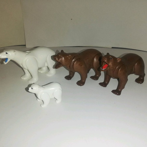 Playmobil 4 bears pack like new