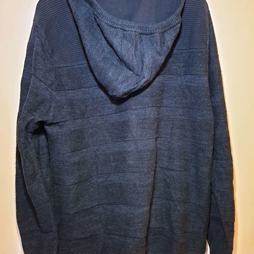 Guess men's blue cardigan with hood size M like new