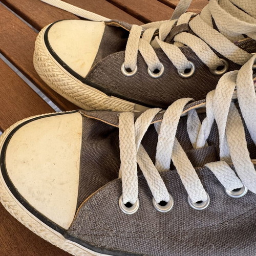All Star Converse boots used, size 6.5, grey