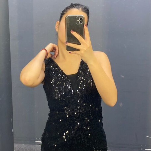 Short black dress new, size S