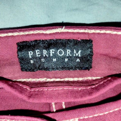 Vintage upcycled distressed burgundy cutoff shorts refurbished, size S