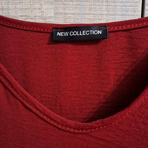 Long loose dress with 3/4 sleeve New Collection new, red, L-XL