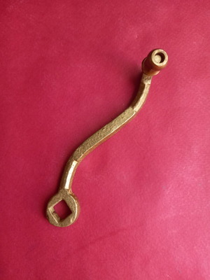 Brass key for old grinding mill