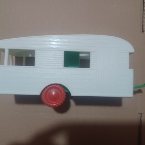 Vintage plastic toy caravan used