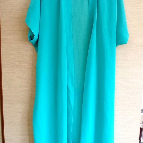 Nota Lingerie short robe used, aqua blue, size M/L
