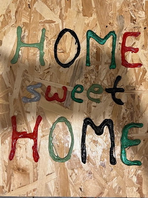 Welcome Home Wooden Sign like new, 45x50 cm