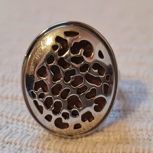 Just Cavalli ring like new, silver with pink gold interior