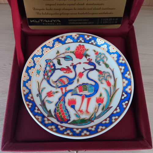 Porcelain decorative plate collectible like new, Kutaxya