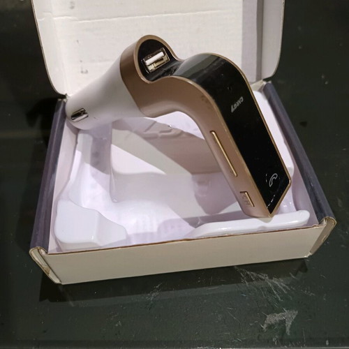 Bluetooth car adapter with USB and MicroSD card like new