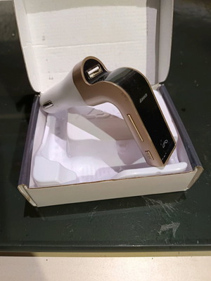 Bluetooth car adapter with USB and MicroSD card like new